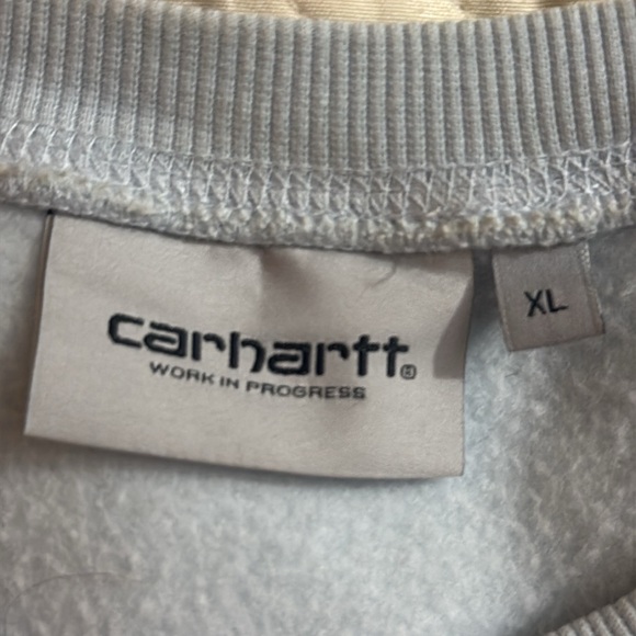 Carhartt WIP Chase Sweatshirt Light Blue L/XL - Picture 4 of 5